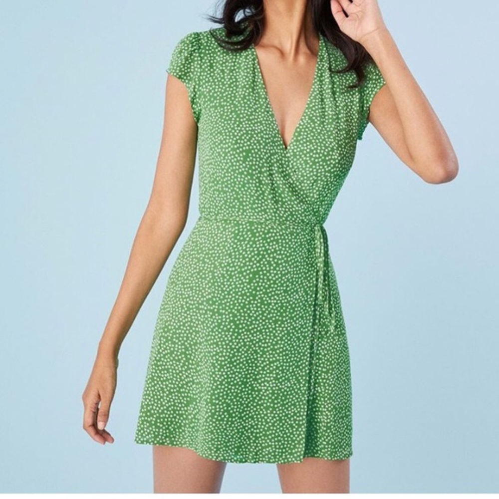 Reformation Dawn Wrap Dress Mini